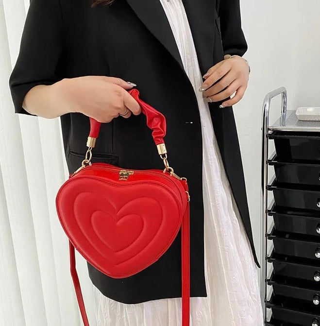 heart shaped crossbody bag